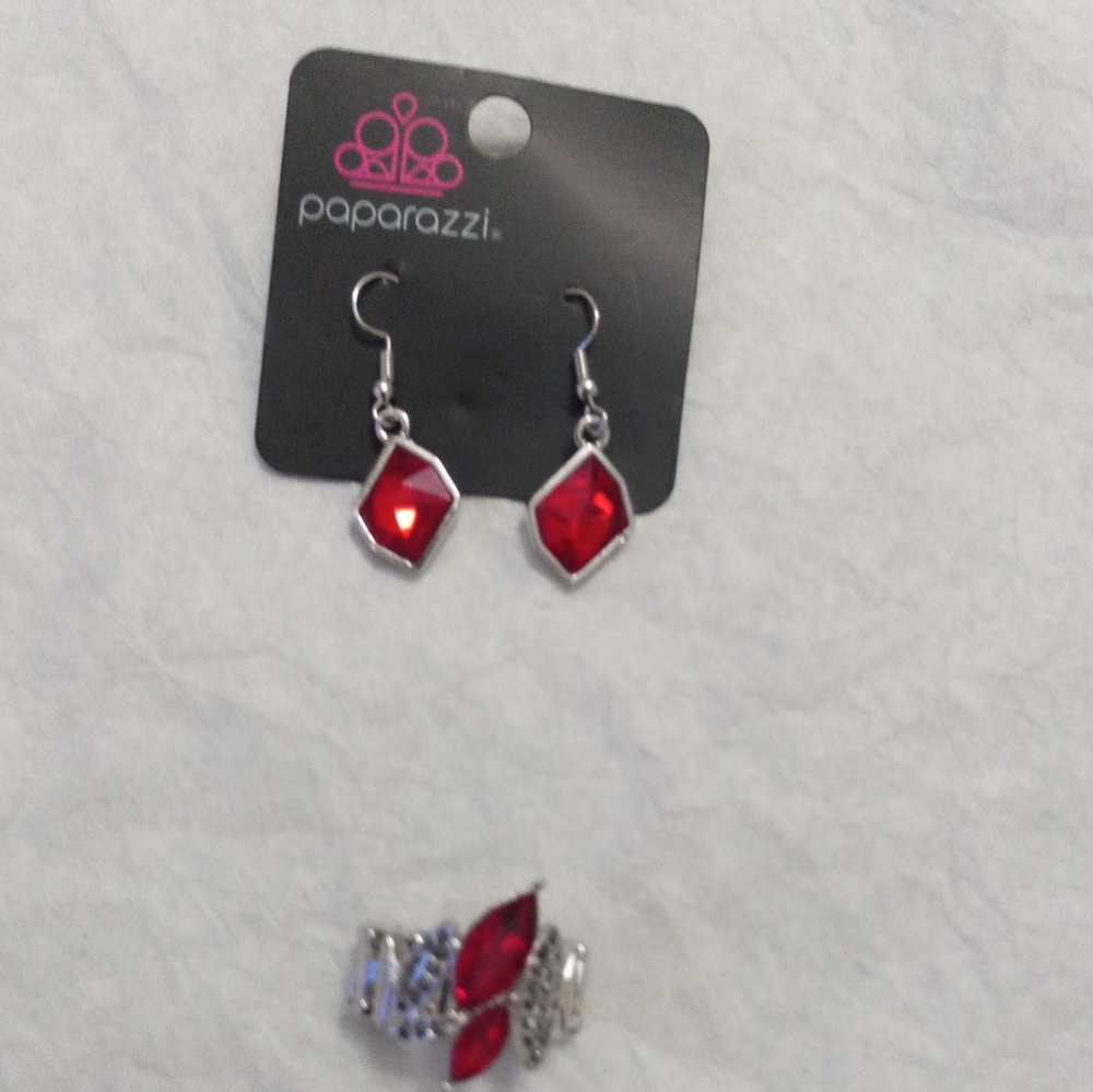 Paparazzi Red and Silver Jewelry - New